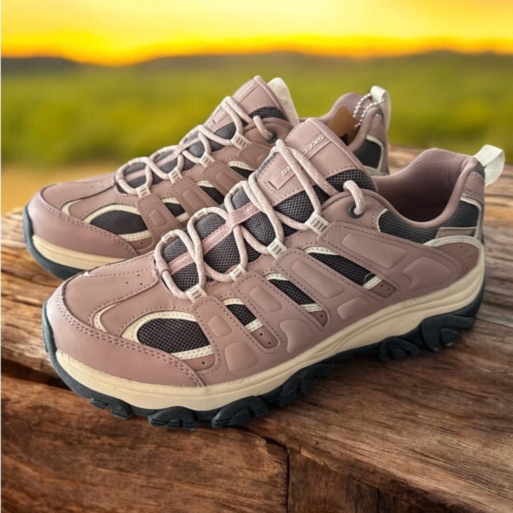 Skechers Pink Athletic Shoes with Rugged Design and Ventilation